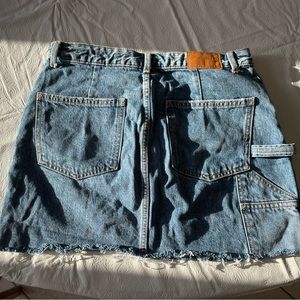 Bershka denim cargo mini skirt